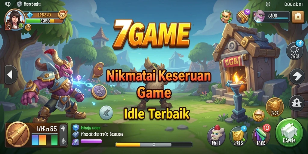Tampilan gameplay <strong>7GAME</strong> yang menggugah selera, sambil menunggu progreso karakter.