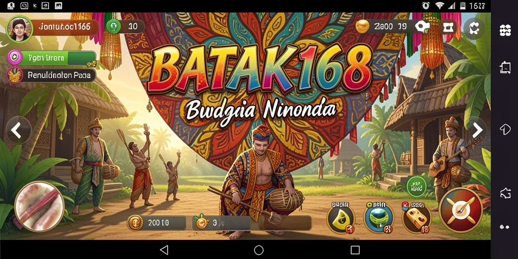 Tangkapan layar gameplay BATIK168 yang menunjukkan proses pembuatan batik.