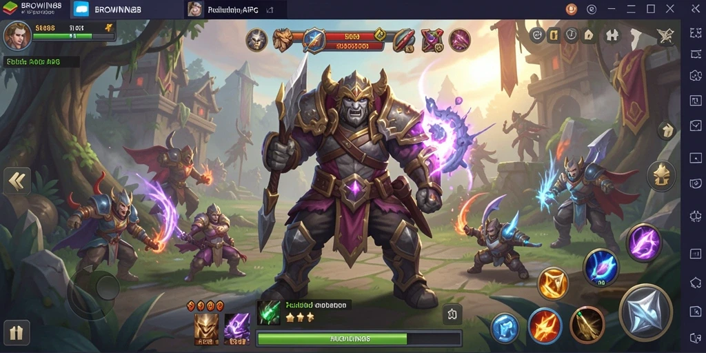 Tampilan gameplay seru dari BROWIN88 di dunia fantasi.