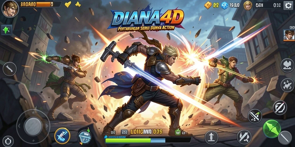 Gameplay seru DIANA4D dengan aksi pertarungan yang mengesankan.
