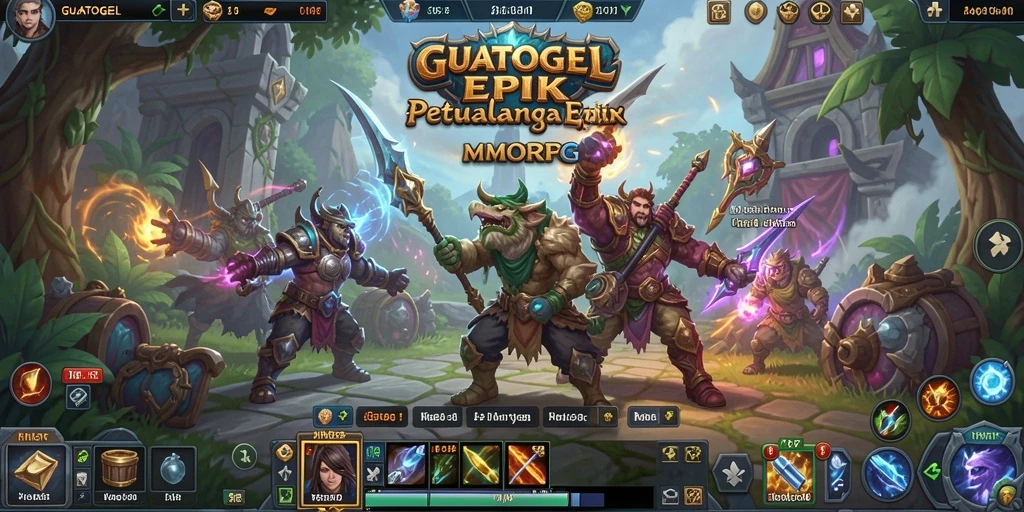 Screenshot utama GUATOGEL menampilkan aksinya yang menegangkan di dunia MMORPG.