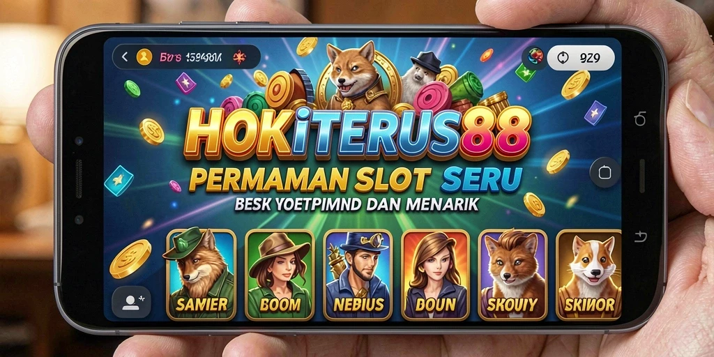 Gameplay seru HOKITERUS88 dengan gulungan berputar dan efek visual menarik.