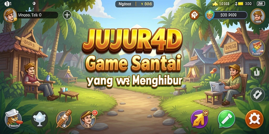 Tampilan gameplay JUJUR4D yang penuh warna dan menghibur.