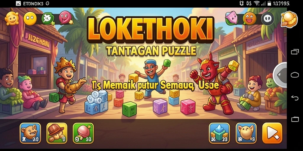 Tampilan gameplay menawan dalam permainan puzzle LOKETHOKI.