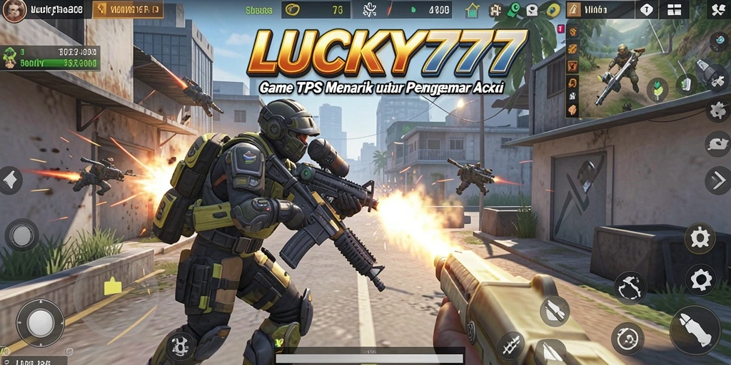 Tampilan screenshot LUCKY777 menampilkan aksi tembak-menembak yang mendebarkan.
