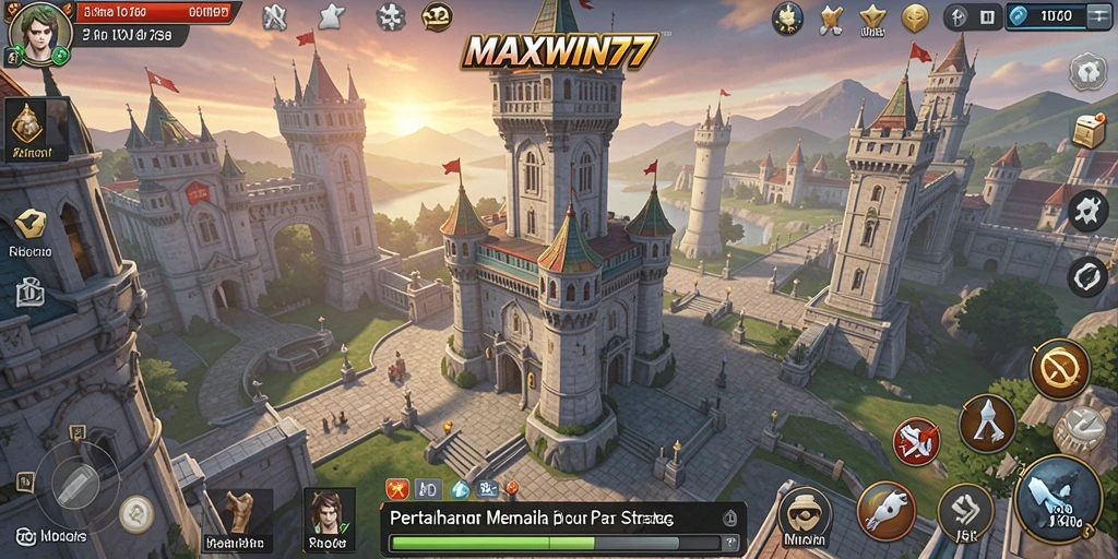Tampilan gameplay MAXWIN77 yang mendebarkan dalam Tower Defense.