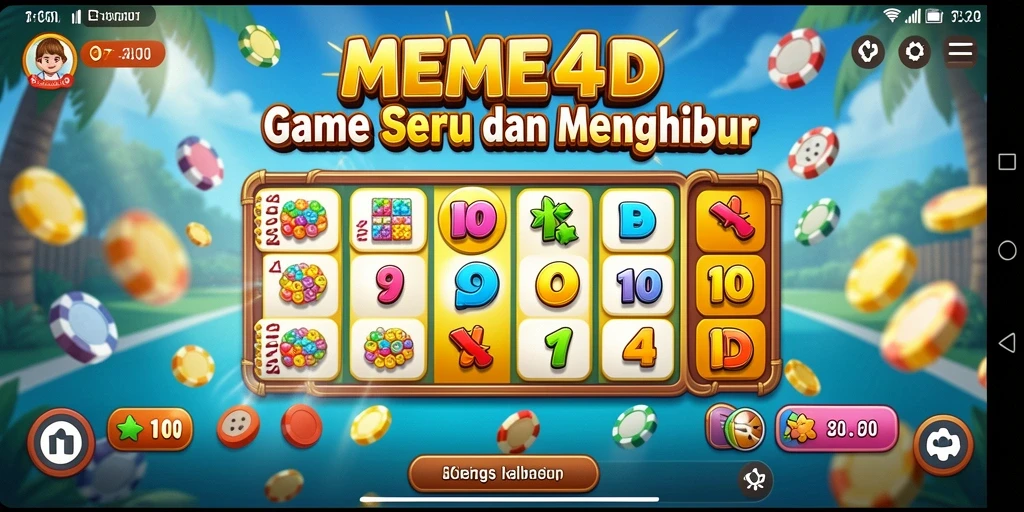 Tampilan utama gameplay Bingo yang mengasyikkan di MEME4D.
