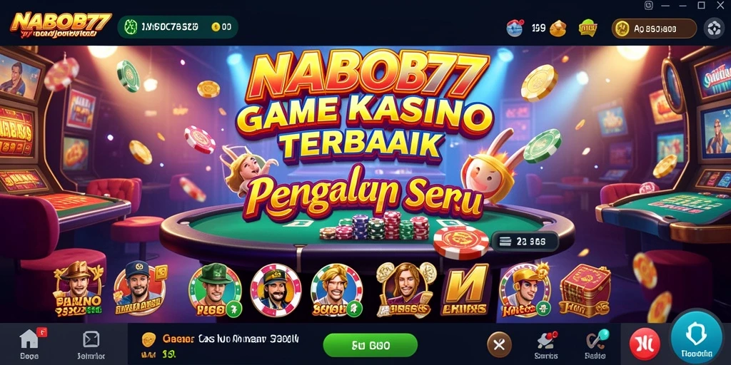 Screenshot gameplay NABOB77 dengan pengalaman kasino nyata.