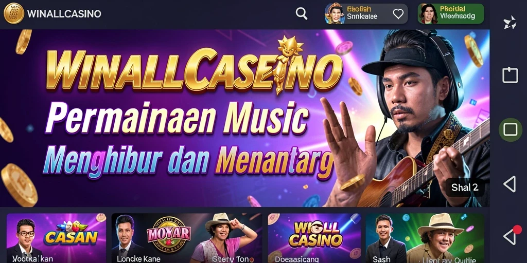 Tampilan gameplay WINALLCASINO yang mengasyikkan dan penuh warna.